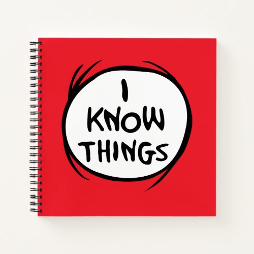 Dr Seuss  Thing One Thing Two _ I Know Things Notebook