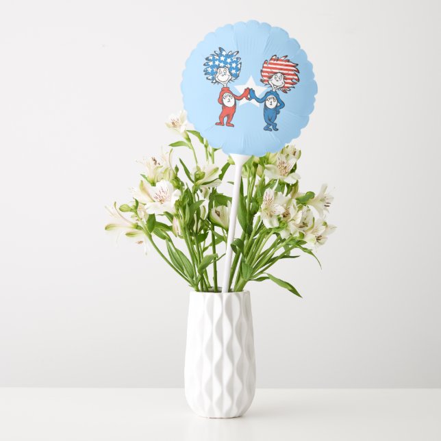 Dr. Seuss | Thing One Thing Two Patriotic Graphic Balloon (Vase)