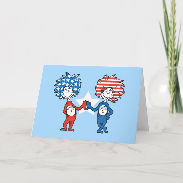 Dr. Seuss | Thing One Thing Two Patriotic Graphic Card (Front)