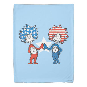 Dr. Seuss Thing One Thing Two Patriotic Graphic Duvet Cover