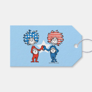 Dr. Seuss Thing One Thing Two Patriotic Graphic Gift Tags