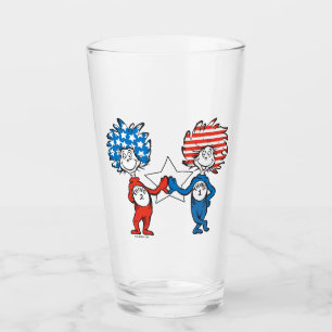 Dr. Seuss Thing One Thing Two Patriotic Graphic Glass
