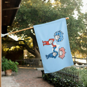Dr. Seuss Thing One Thing Two Patriotic Graphic House Flag