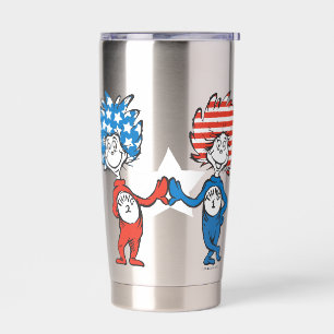 Dr. Seuss   Thing One Thing Two Patriotic Graphic Insulated Tumbler