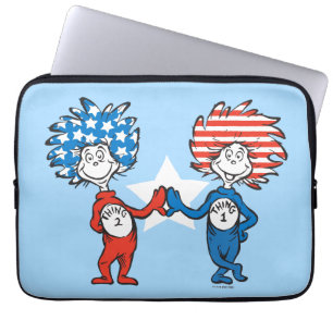 Dr. Seuss Thing One Thing Two Patriotic Graphic Laptop Sleeve