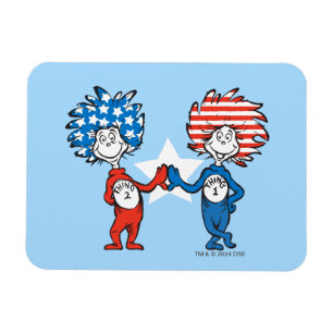 Dr. Seuss Thing One Thing Two Patriotic Graphic Magnet
