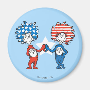 Dr. Seuss Thing One Thing Two Patriotic Graphic Magnet