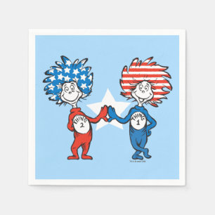Dr. Seuss Thing One Thing Two Patriotic Graphic Napkins