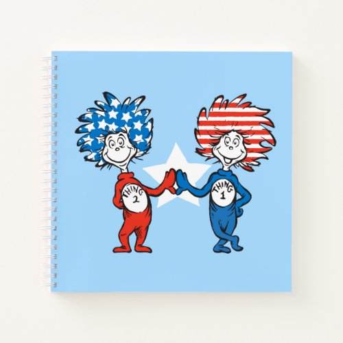 Dr Seuss  Thing One Thing Two Patriotic Graphic Notebook