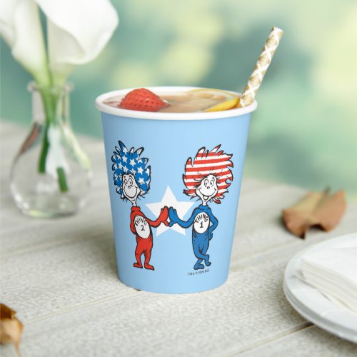 Dr Seuss  Thing One Thing Two Patriotic Graphic Paper Cups