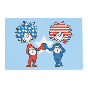 Dr. Seuss Thing One Thing Two Patriotic Graphic Placemat