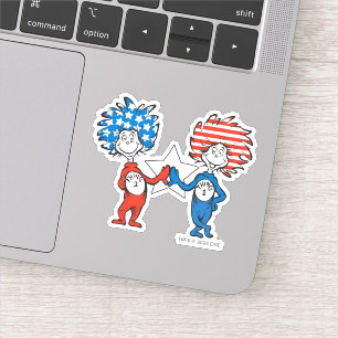 Dr. Seuss Thing One Thing Two Patriotic Graphic Sticker