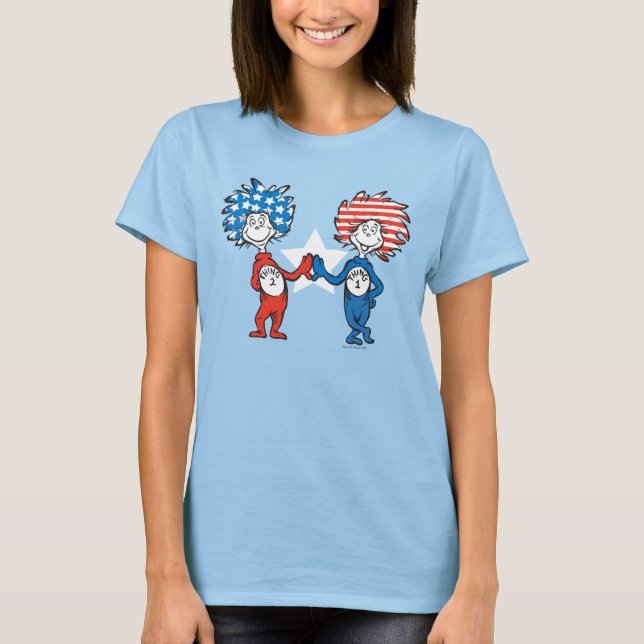 Dr. Seuss | Thing One Thing Two Patriotic Graphic T-Shirt (Front)