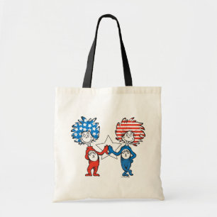 Dr. Seuss Thing One Thing Two Patriotic Graphic Tote Bag
