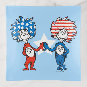 Dr. Seuss Thing One Thing Two Patriotic Graphic Trinket Tray