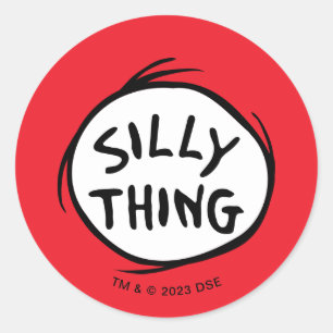 Dr. Seuss Thing One Thing Two - Silly Thing Classic Round Sticker