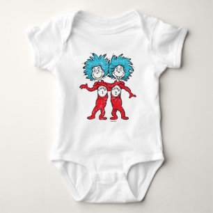 Dr. Seuss Thing One, Thing Two Sitting Baby Bodysuit