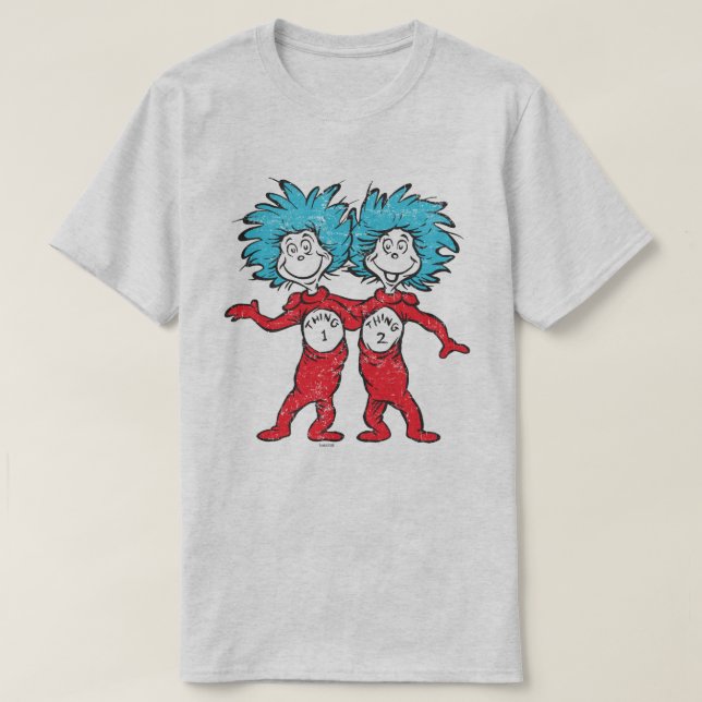 Dr. Seuss | Thing One, Thing Two Sitting T-Shirt (Design Front)