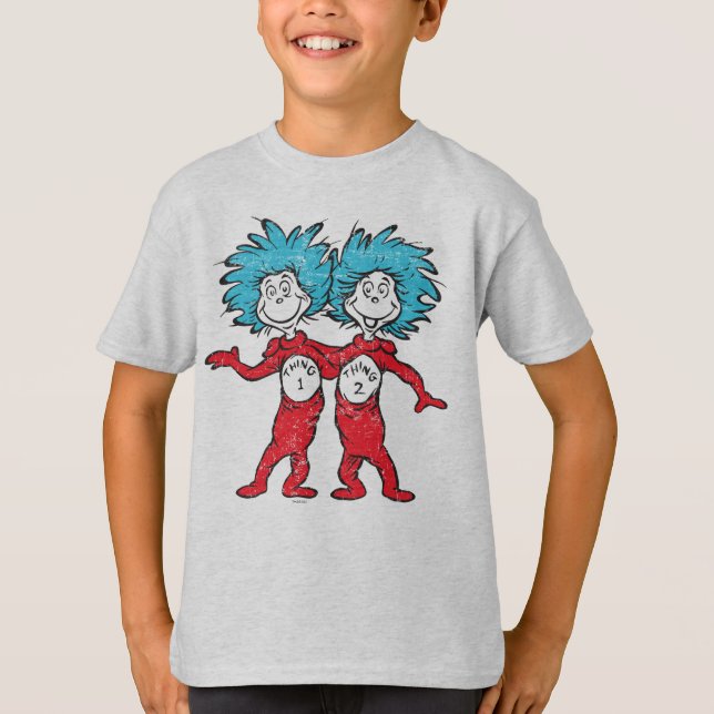 Dr. Seuss | Thing One, Thing Two Sitting T-Shirt (Front)
