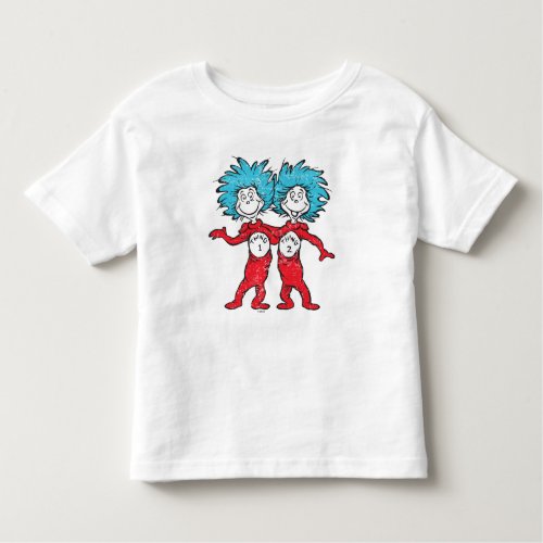 Dr Seuss  Thing One Thing Two Sitting Toddler T_shirt