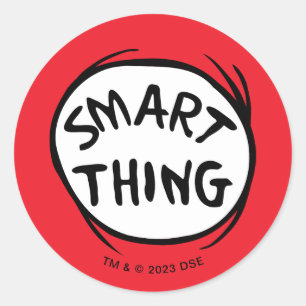 Dr. Seuss Thing One Thing Two - Smart Thing Classic Round Sticker