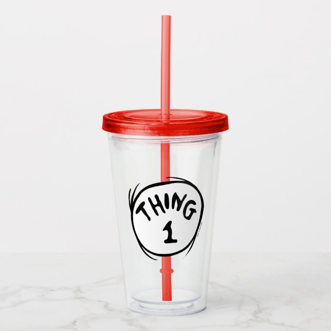 Dr. Seuss | Thing One Thing Two - Thing One Acrylic Tumbler (Front)