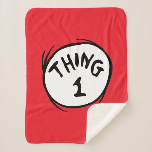 Dr Seuss  Thing One Thing Two _ Thing One Sherpa Blanket