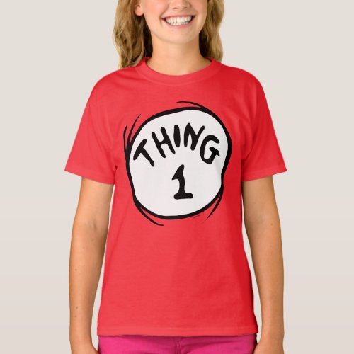 Dr Seuss  Thing One Thing Two _ Thing One T_Shirt