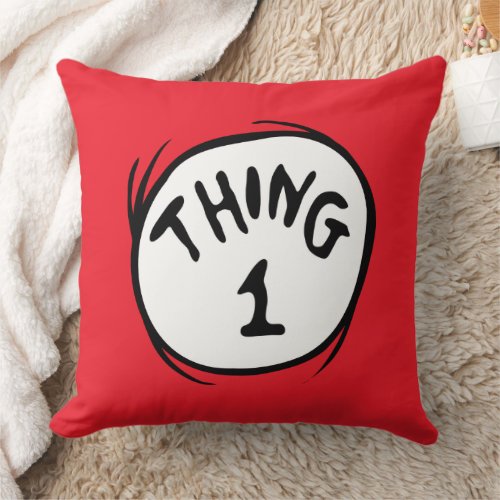 Dr Seuss  Thing One Thing Two _ Thing One Throw Pillow