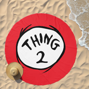 Dr. Seuss Thing One Thing Two - Thing Two Beach Towel