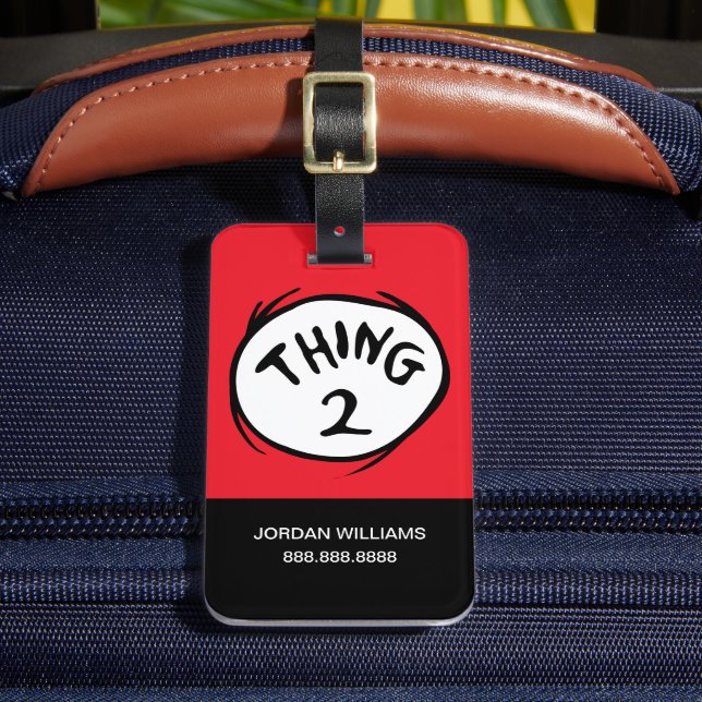 Dr. Seuss | Thing One Thing Two - Thing Two Luggage Tag (Front Insitu 2)