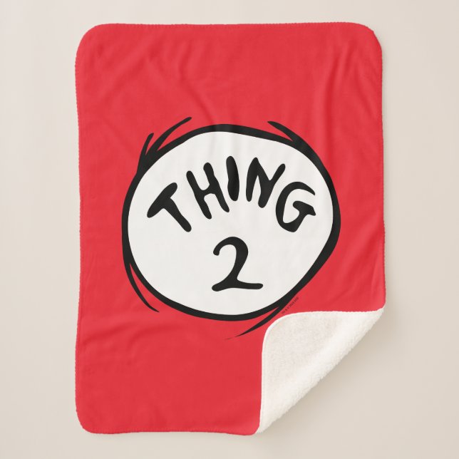 Dr. Seuss | Thing One Thing Two - Thing Two Sherpa Blanket (Front)