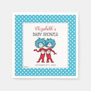 Dr. Seuss Thing One Thing Two Twins Baby Shower Napkins
