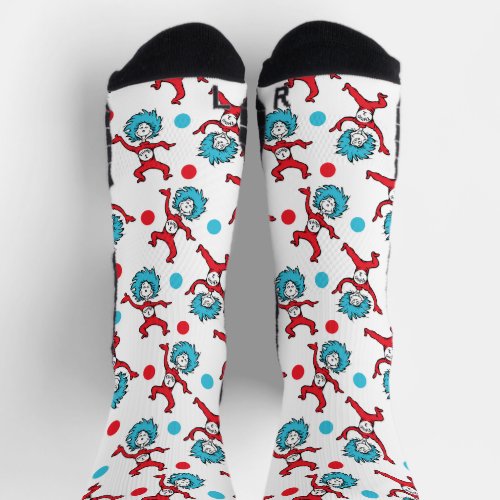 Dr Seuss Thing One Thing Two  Twins Baby Shower Socks