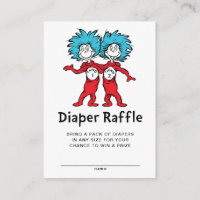 Dr. Seuss Thing One Thing Two Twins Diaper Raffle