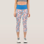 Dr. Seuss | Thing One Thing Two US Flag Pattern Capri Leggings