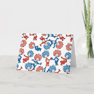 Dr. Seuss Thing One Thing Two US Flag Pattern Card