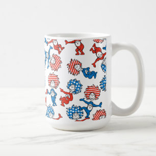 Dr. Seuss Thing One Thing Two US Flag Pattern Coffee Mug