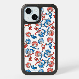 Dr. Seuss Thing One Thing Two US Flag Pattern iPhone 15 Case