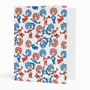 Dr. Seuss Thing One Thing Two US Flag Pattern Mini Binder