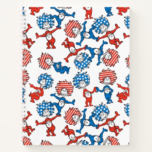 Dr Seuss  Thing One Thing Two US Flag Pattern Notebook