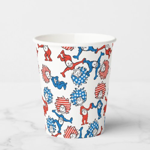 Dr Seuss  Thing One Thing Two US Flag Pattern Paper Cups