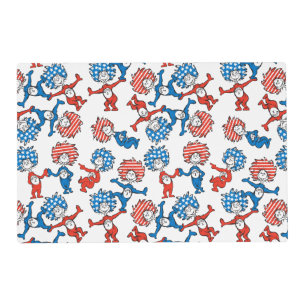 Dr. Seuss Thing One Thing Two US Flag Pattern Placemat