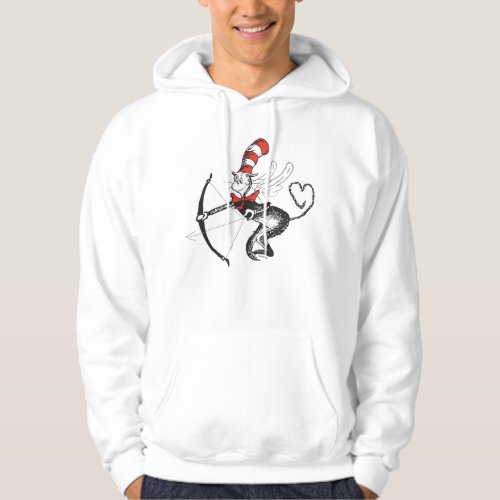 Dr Seuss Valentine  Cat in the Hat Cupid Hoodie