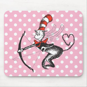 Dr. Seuss Valentine Cat in the Hat Cupid Mouse Pad