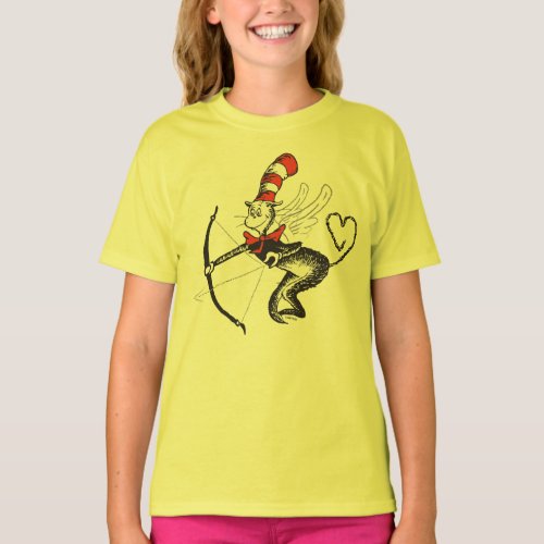 Dr Seuss Valentine  Cat in the Hat Cupid T_Shirt