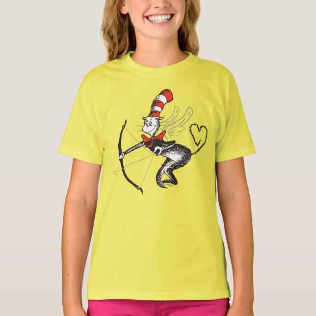Dr. Seuss Valentine | Cat in the Hat Cupid T-Shirt (Front)