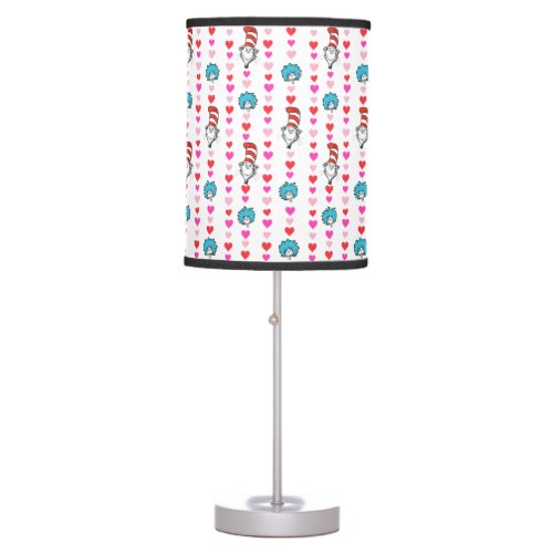 Dr Seuss Valentine  Cat in the Hat Heart Pattern Table Lamp