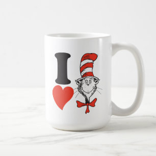Dr. Seuss Valentine   I Heart Cat in the Hat Coffee Mug