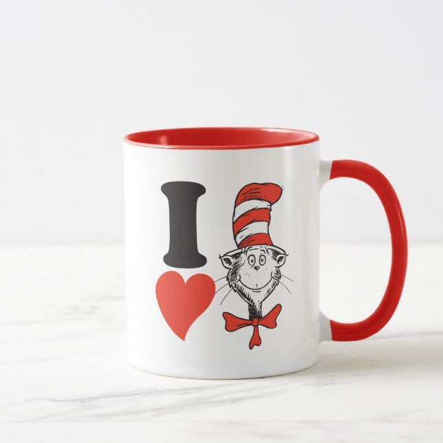 Dr. Seuss Valentine | I Heart Cat in the Hat Mug (Right)